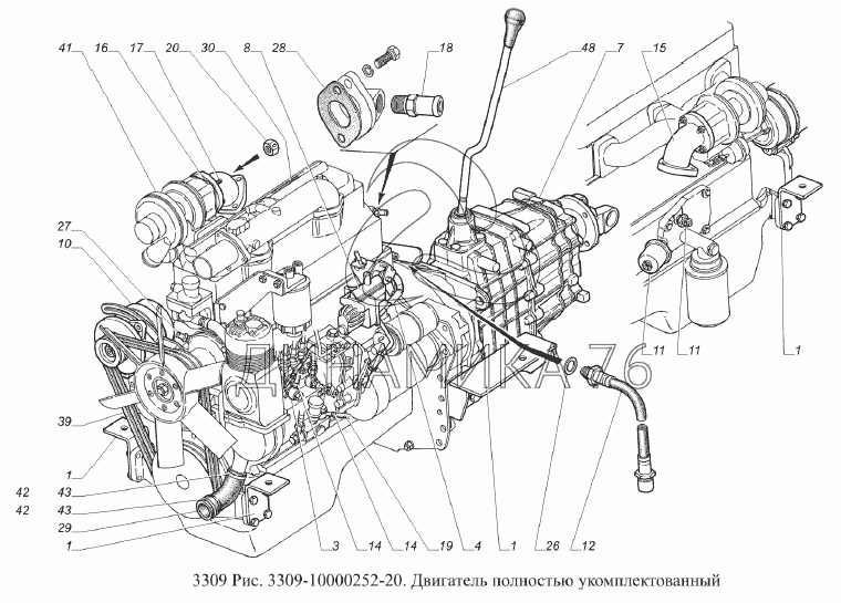 Объем двигателя ГАЗ 3309, технические характеристики